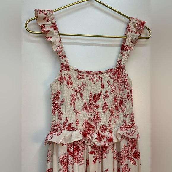 Lost & Wander Paradise Song Smocked Maxi Dress Small - Picture 8 of 9